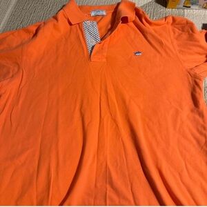 3 Southern Tide Orange, Red and Blue Polo Shirts Vibrant Casual Style